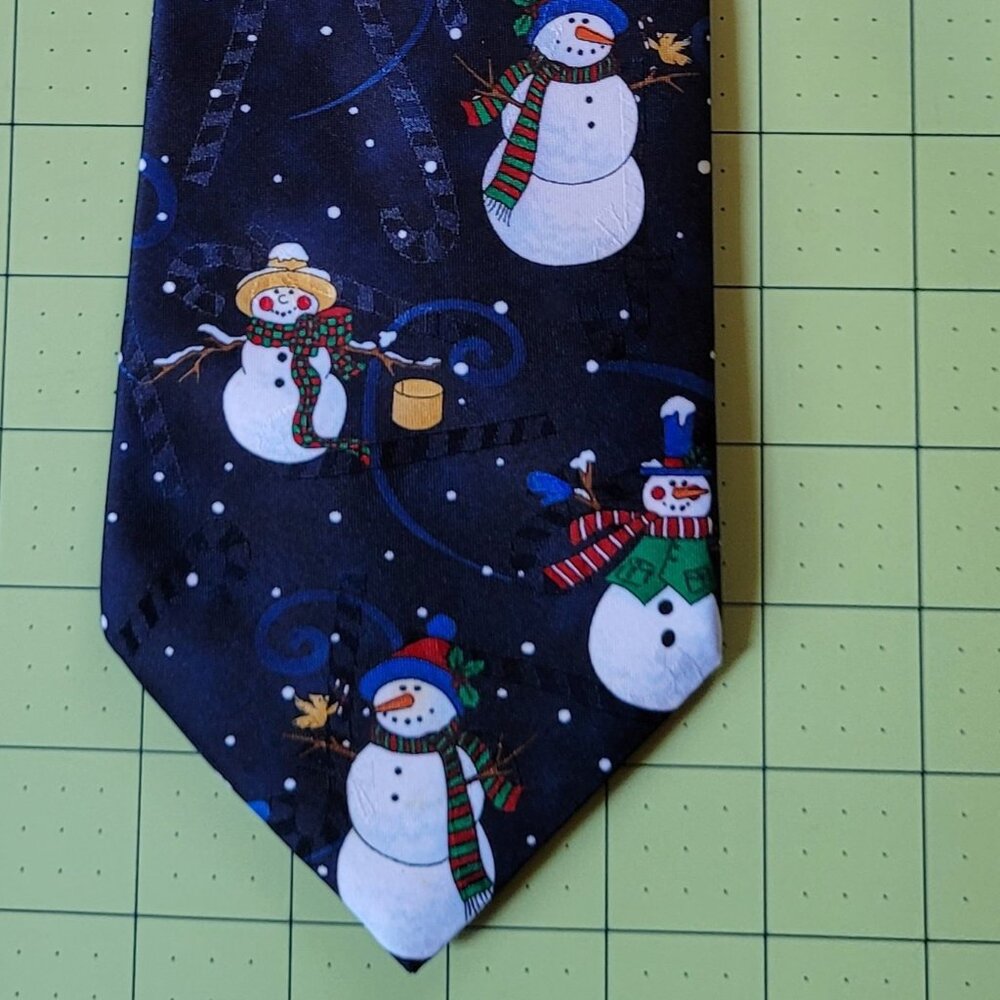 Vintage Hallmark Yule Tie Greeting Snowman Tie